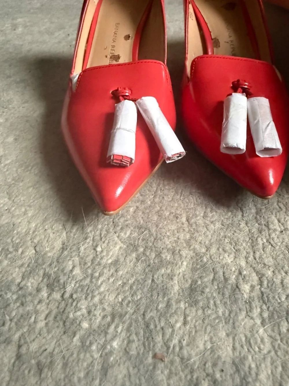 Banana Republic Women's Leather Pink Pointed Heels w/ Tassel Detail, 8.5, New